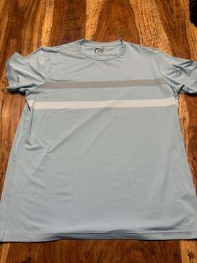 Zyia Active Men XXL Light Blue Performance Short Sleeve Tee